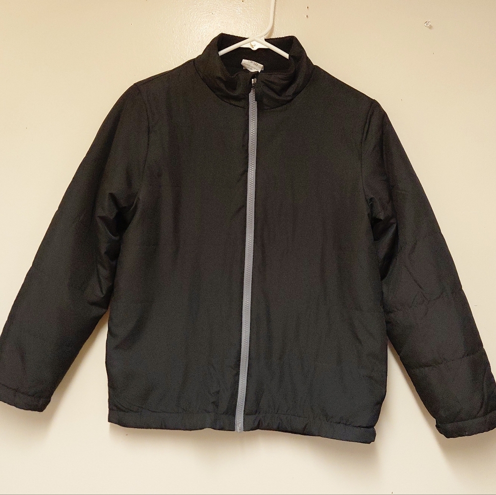 Youth Boys Black Insulated Puffer Coat Size L/8-10